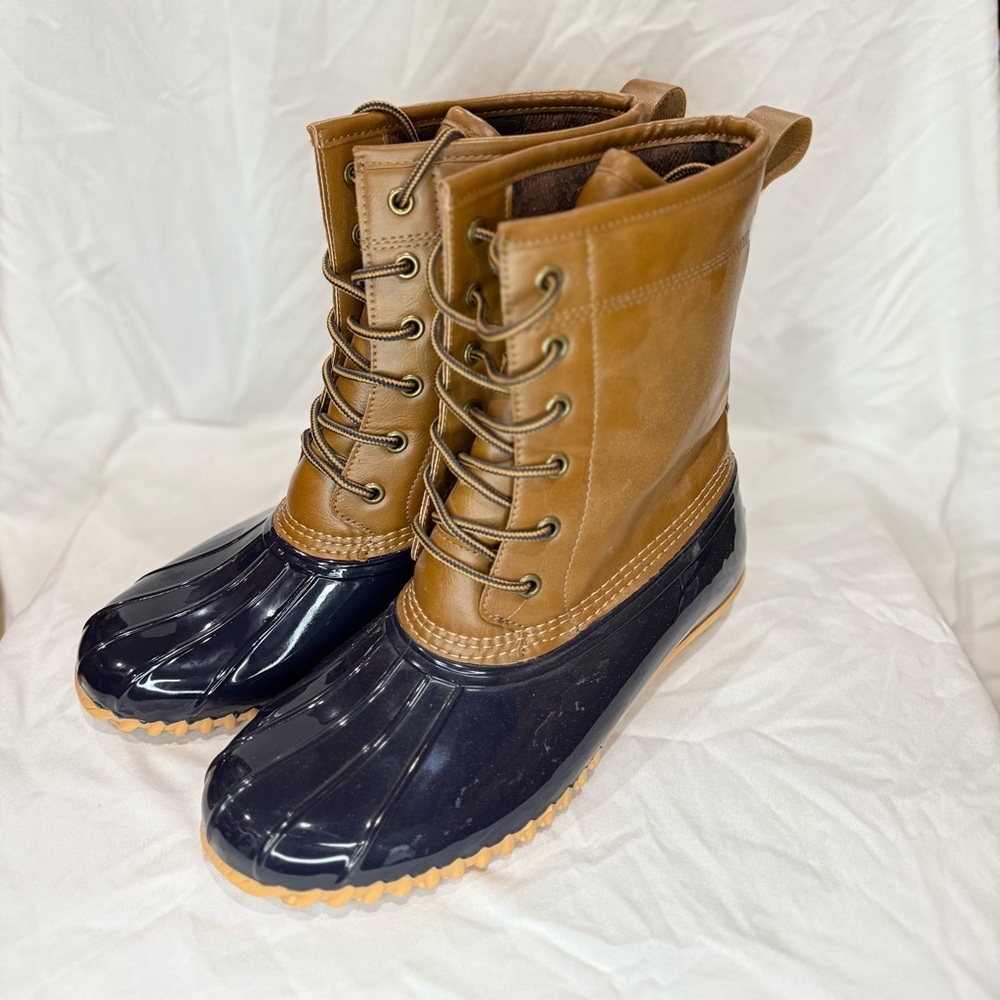 Women’s Brown and Black Duck Boots